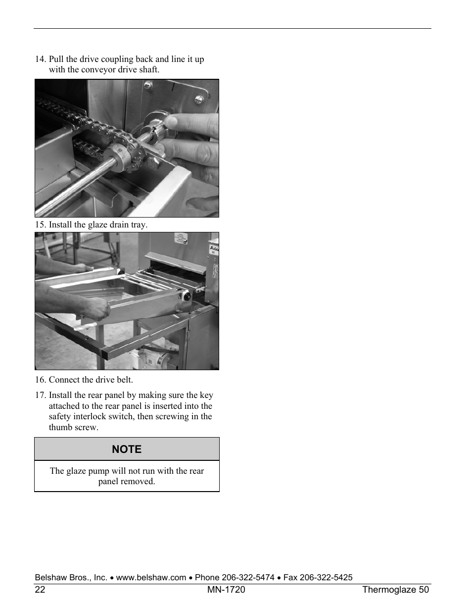 Belshaw Adamatic TG50 Thermoglaze User Manual | Page 28 / 39