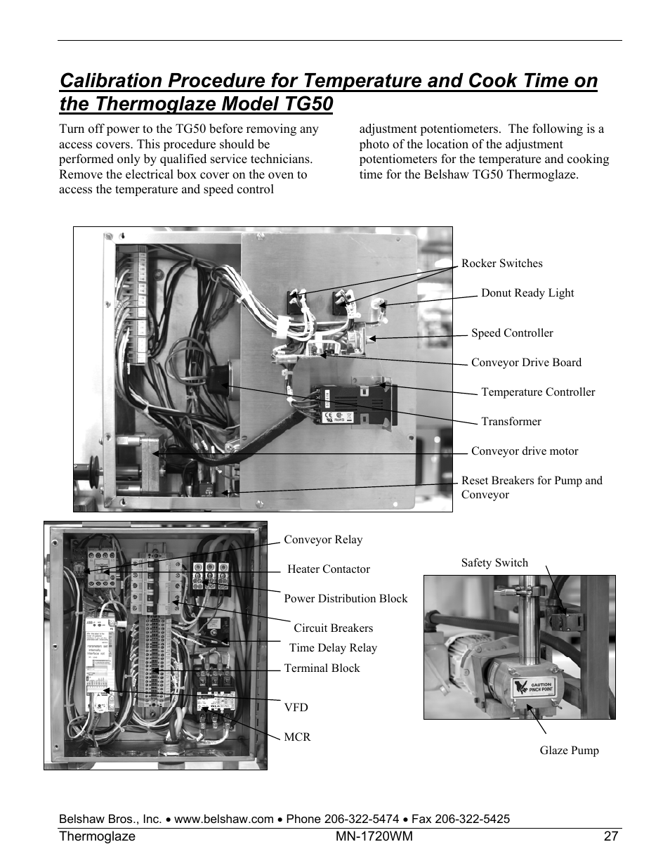 Belshaw Adamatic TG50 Thermoglaze User Manual | Page 33 / 39