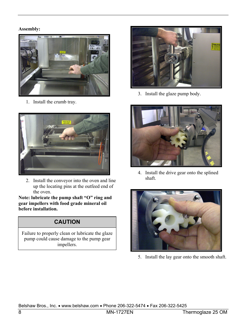 Belshaw Adamatic TG25 Thermoglaze User Manual | Page 14 / 51