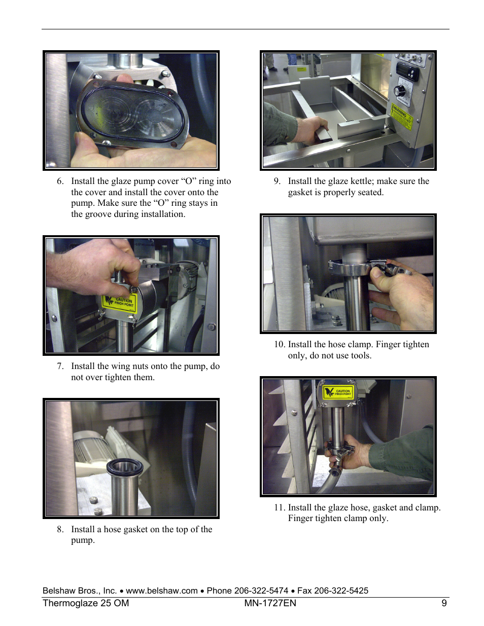 Belshaw Adamatic TG25 Thermoglaze User Manual | Page 15 / 51