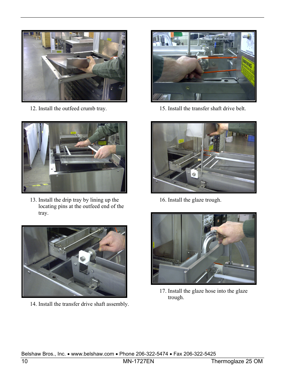 Belshaw Adamatic TG25 Thermoglaze User Manual | Page 16 / 51