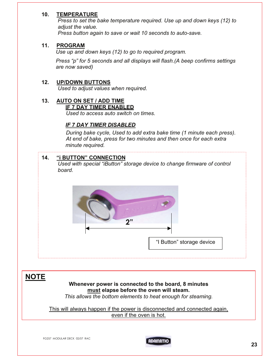 Belshaw Adamatic Harmony Deck Oven User Manual | Page 24 / 54