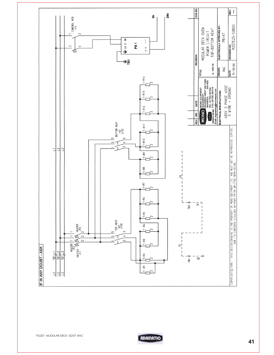 Belshaw Adamatic Harmony Deck Oven User Manual | Page 42 / 54