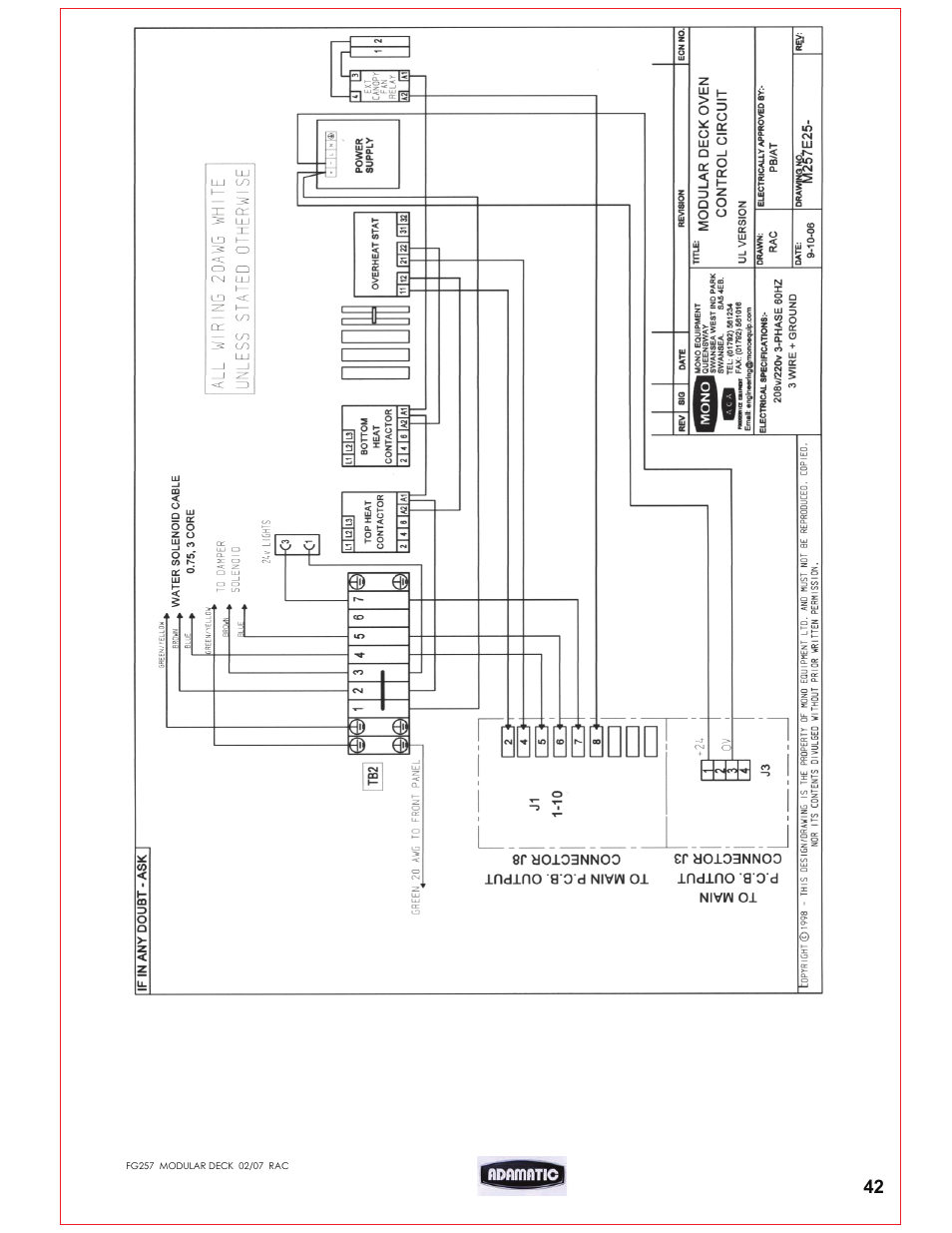 Belshaw Adamatic Harmony Deck Oven User Manual | Page 43 / 54