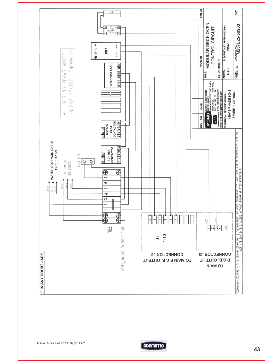 Belshaw Adamatic Harmony Deck Oven User Manual | Page 44 / 54