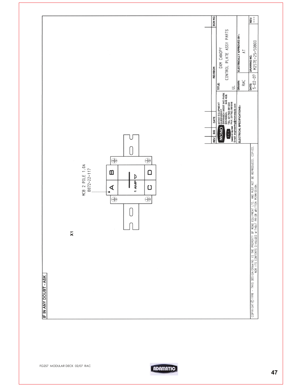 Belshaw Adamatic Harmony Deck Oven User Manual | Page 48 / 54