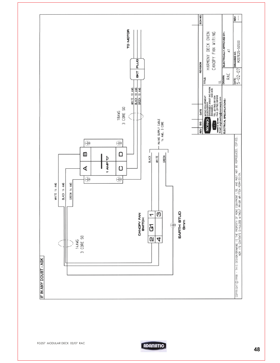 Belshaw Adamatic Harmony Deck Oven User Manual | Page 49 / 54