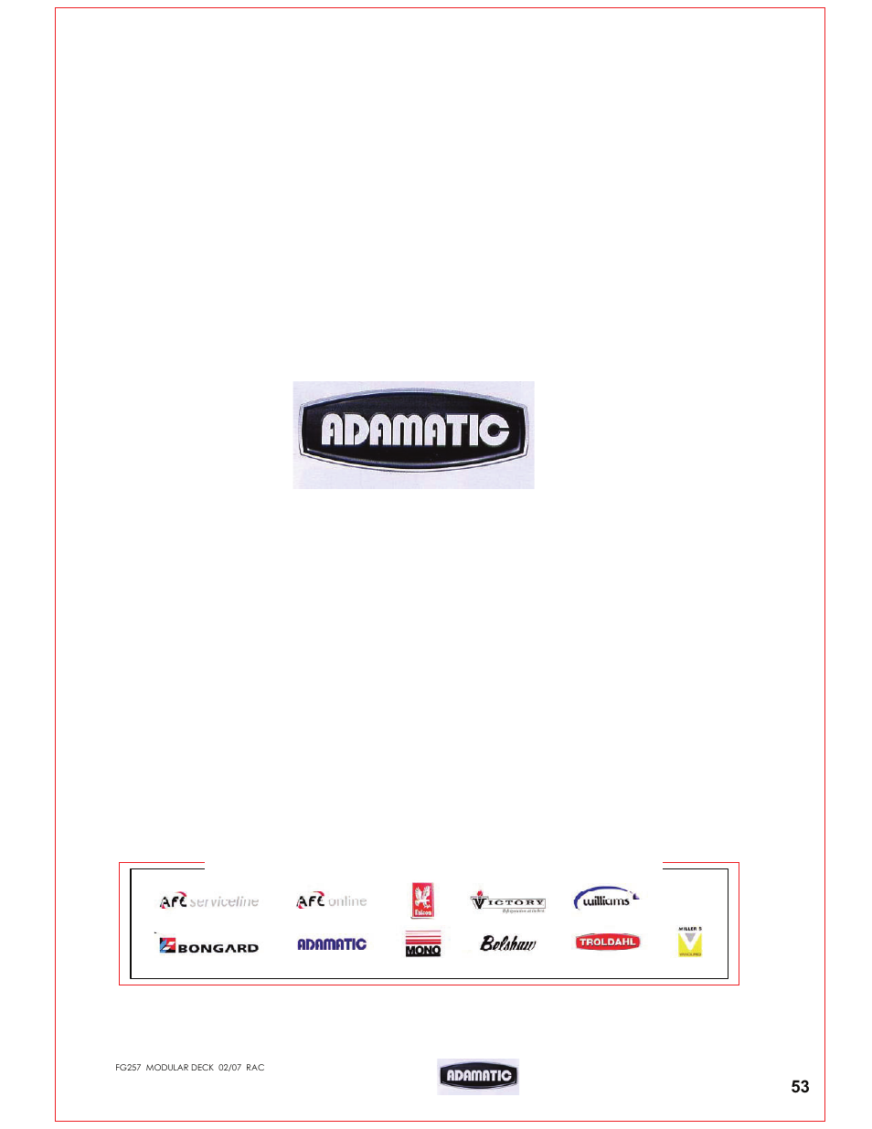 Belshaw Adamatic Harmony Deck Oven User Manual | Page 54 / 54