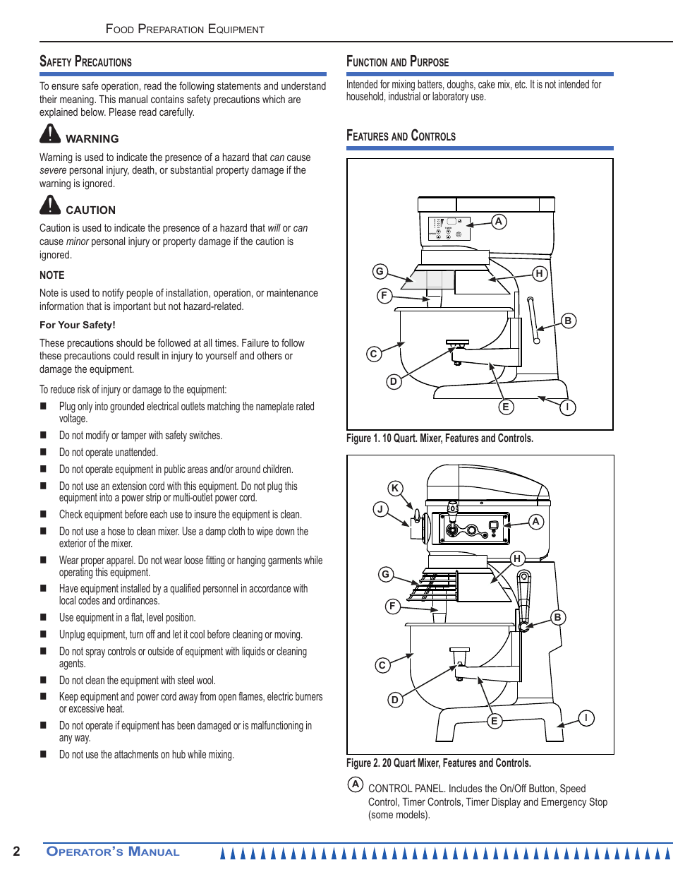 Belshaw Adamatic 10 Quart Mixer User Manual | Page 2 / 8