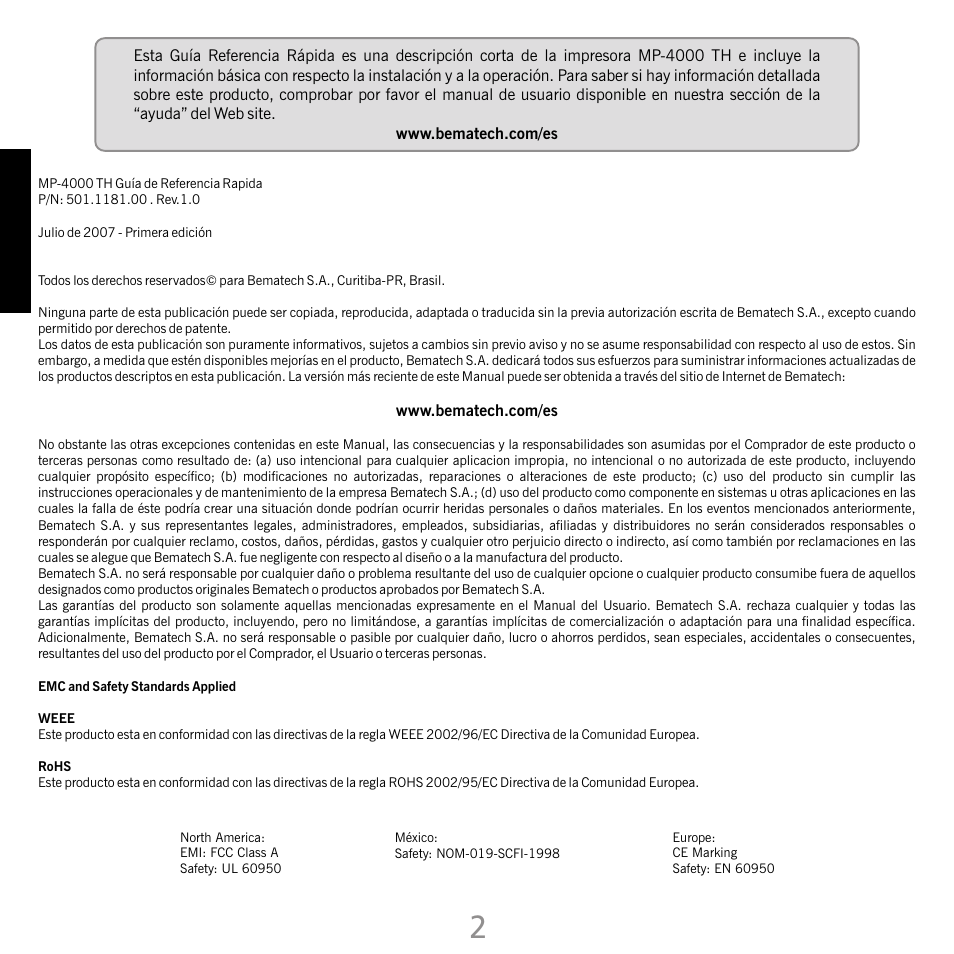 Bematech MP-4000 TH Quick Start User Manual | Page 10 / 48