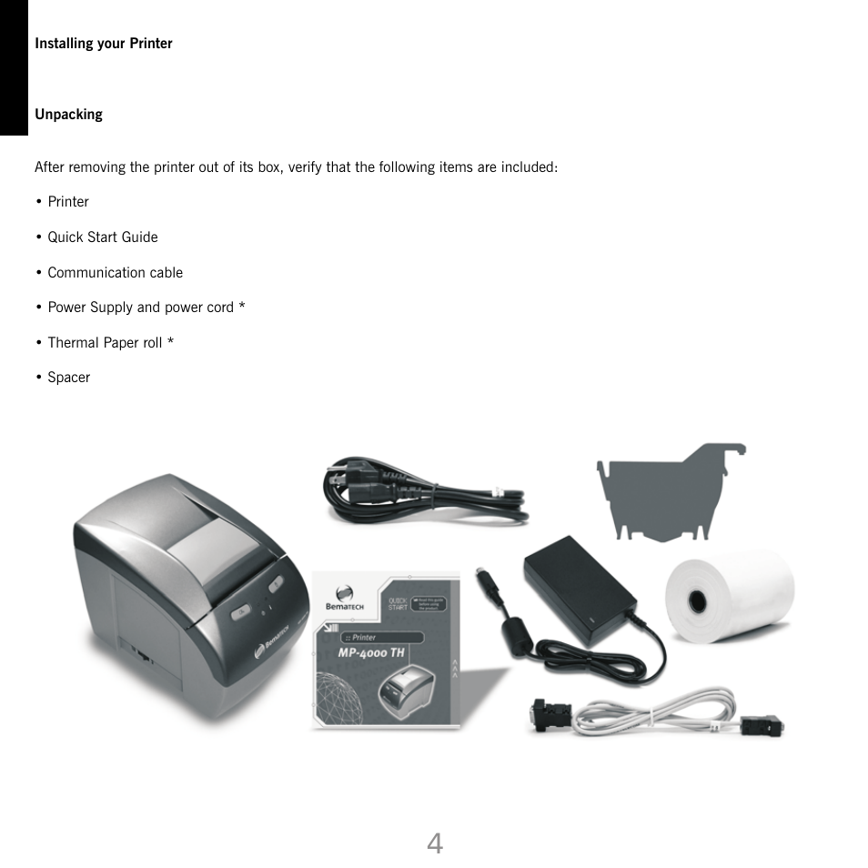 Bematech MP-4000 TH Quick Start User Manual | Page 4 / 48