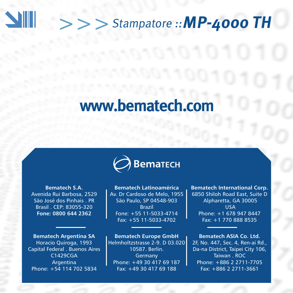 Mp-4000 th, Stampatore | Bematech MP-4000 TH Quick Start User Manual | Page 40 / 48