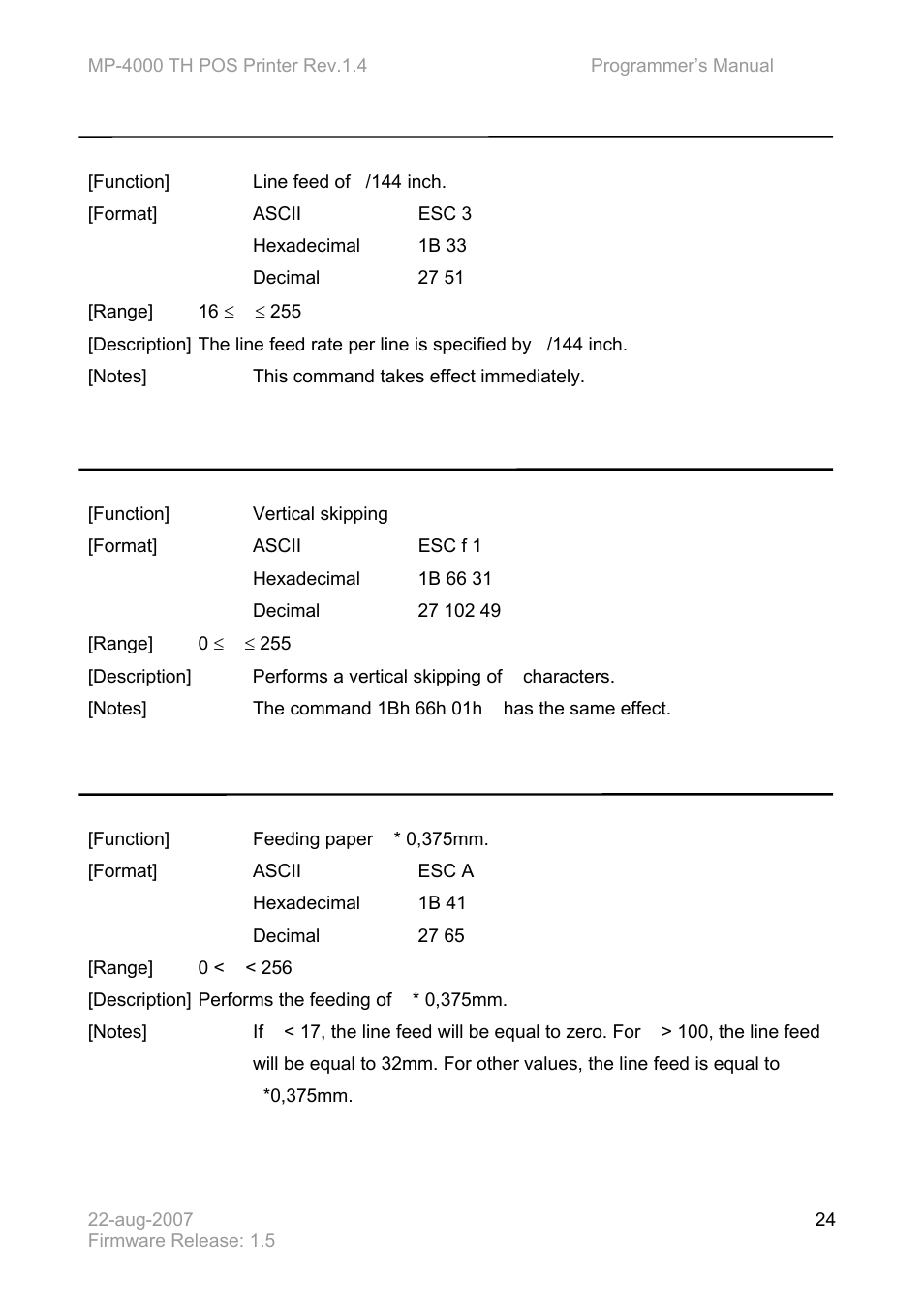 Bematech MP-4000 TH Programmer's Manual User Manual | Page 24 / 84