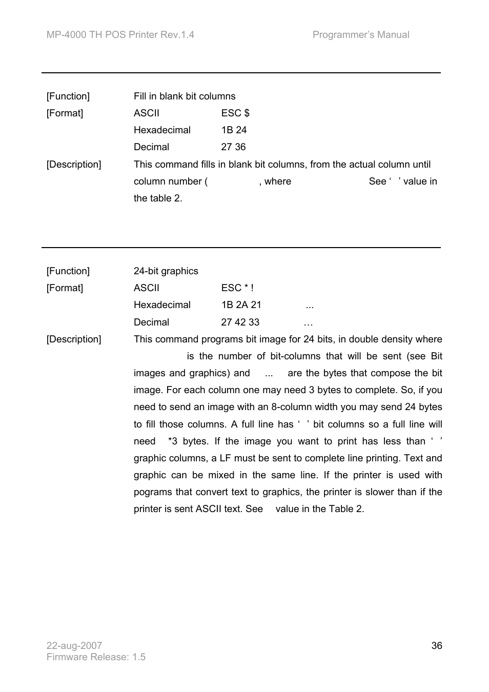 Bematech MP-4000 TH Programmer's Manual User Manual | Page 36 / 84
