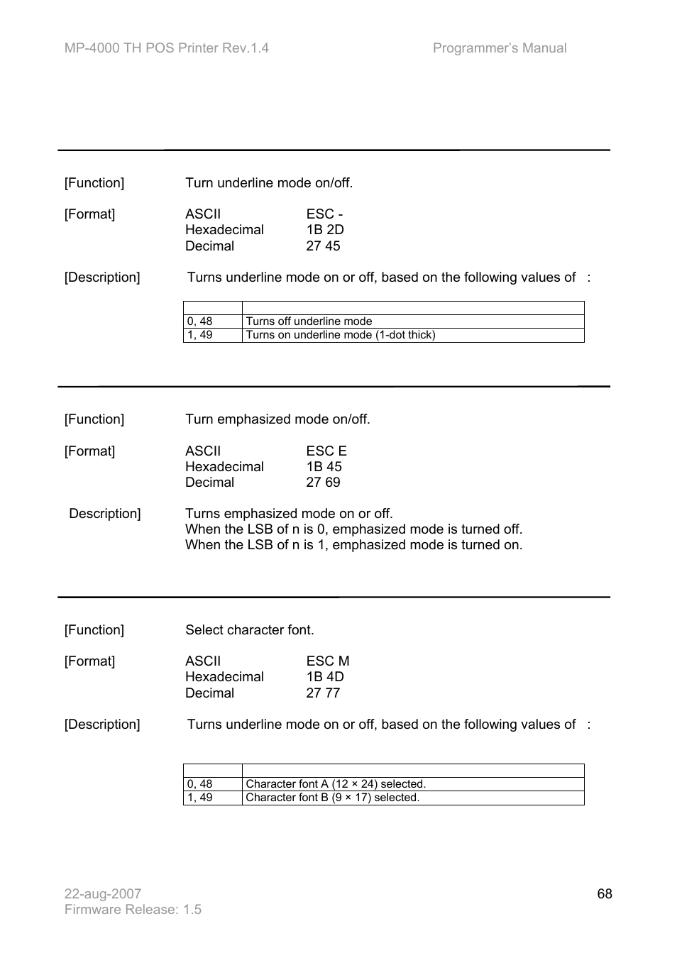 Bematech MP-4000 TH Programmer's Manual User Manual | Page 68 / 84