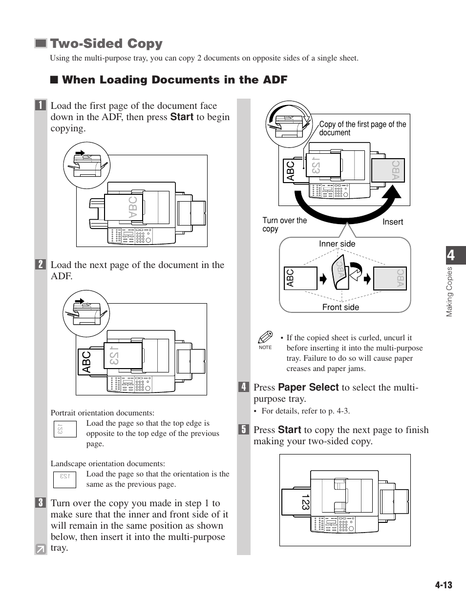 Two-sided copy | Canon D680 User Manual | Page 42 / 82