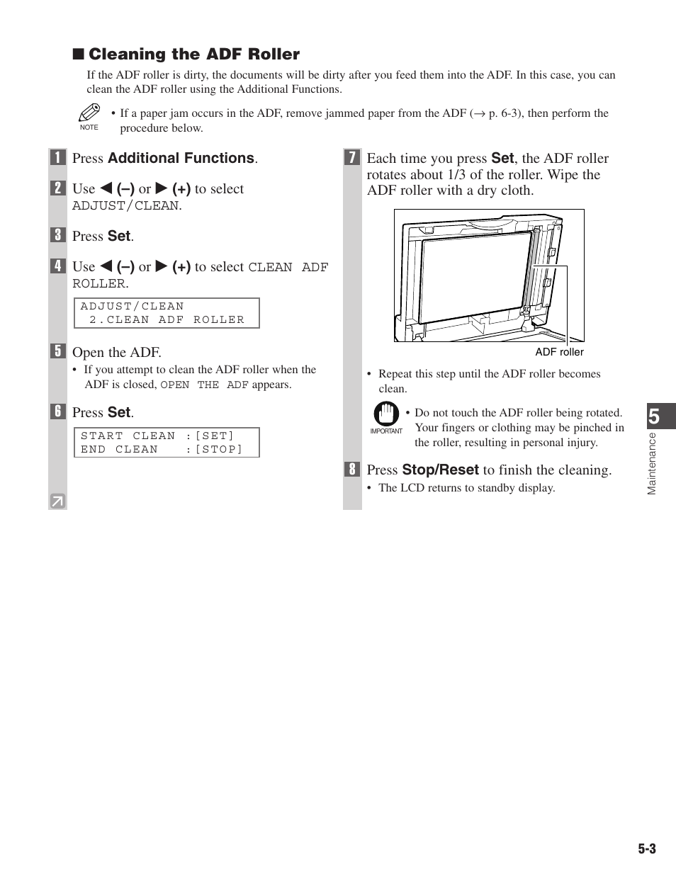 Cleaning the adf roller | Canon D680 User Manual | Page 46 / 82