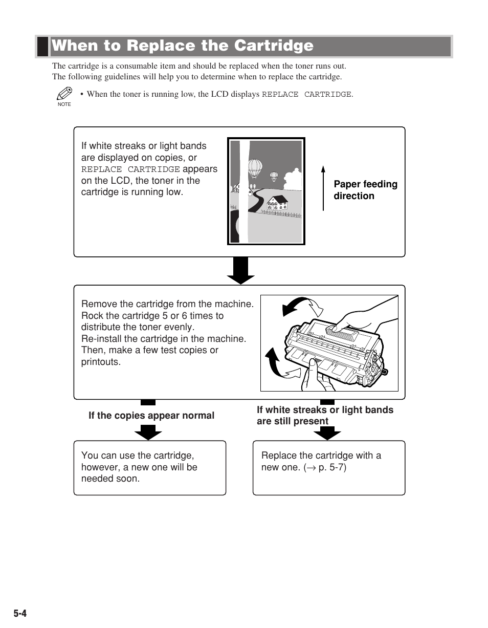 When to replace the cartridge | Canon D680 User Manual | Page 47 / 82