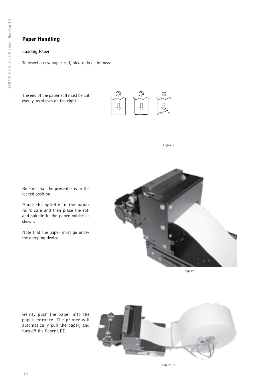 Paper handling | Bematech KB-1800 User Manual | Page 12 / 24