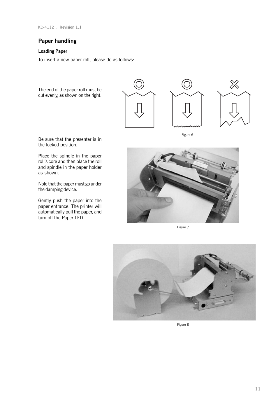 Paper handling | Bematech KC-4112 Rev.1.1 User Manual | Page 11 / 52