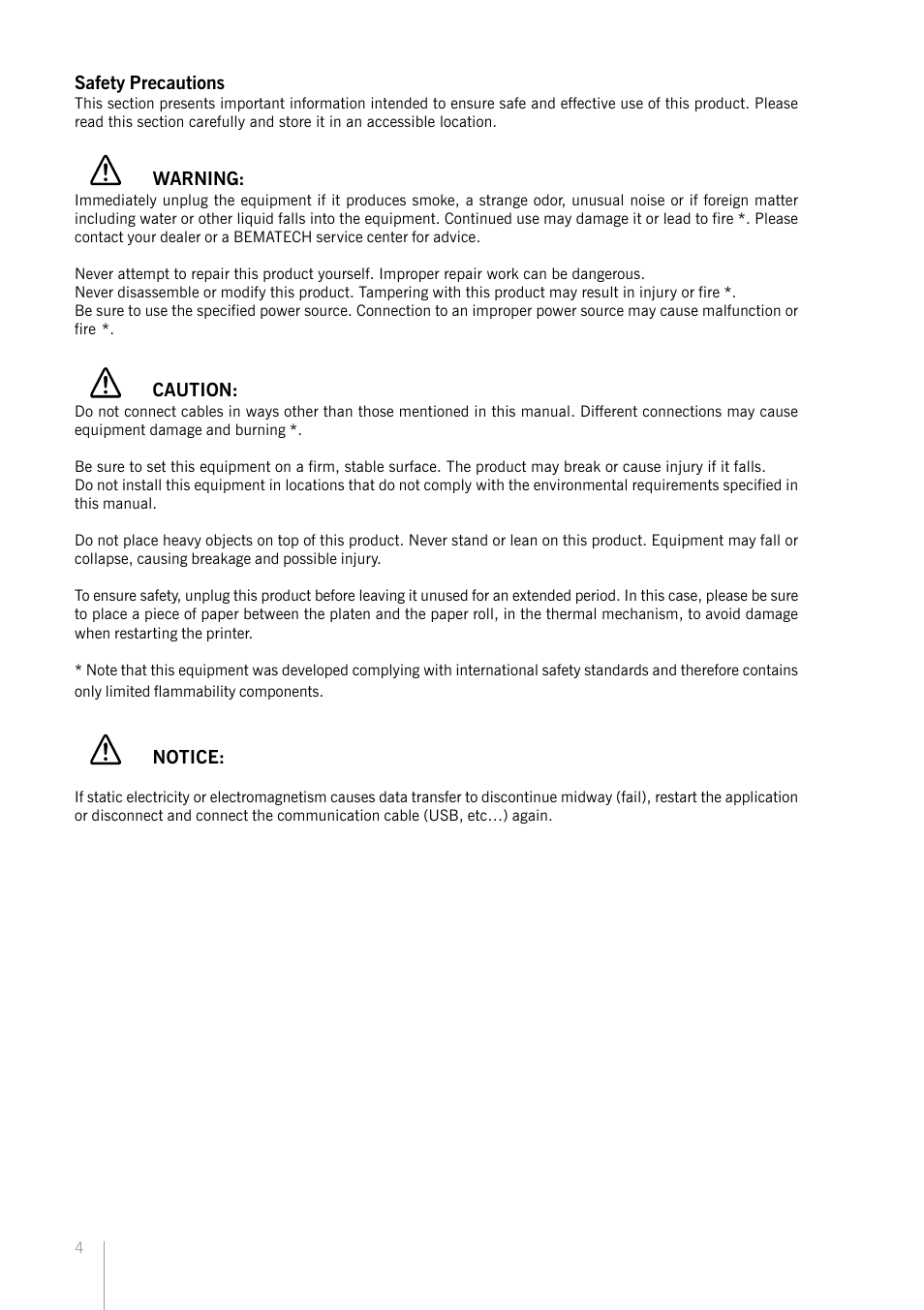 Bematech KC-4112 Rev.1.0 User Manual | Page 4 / 56