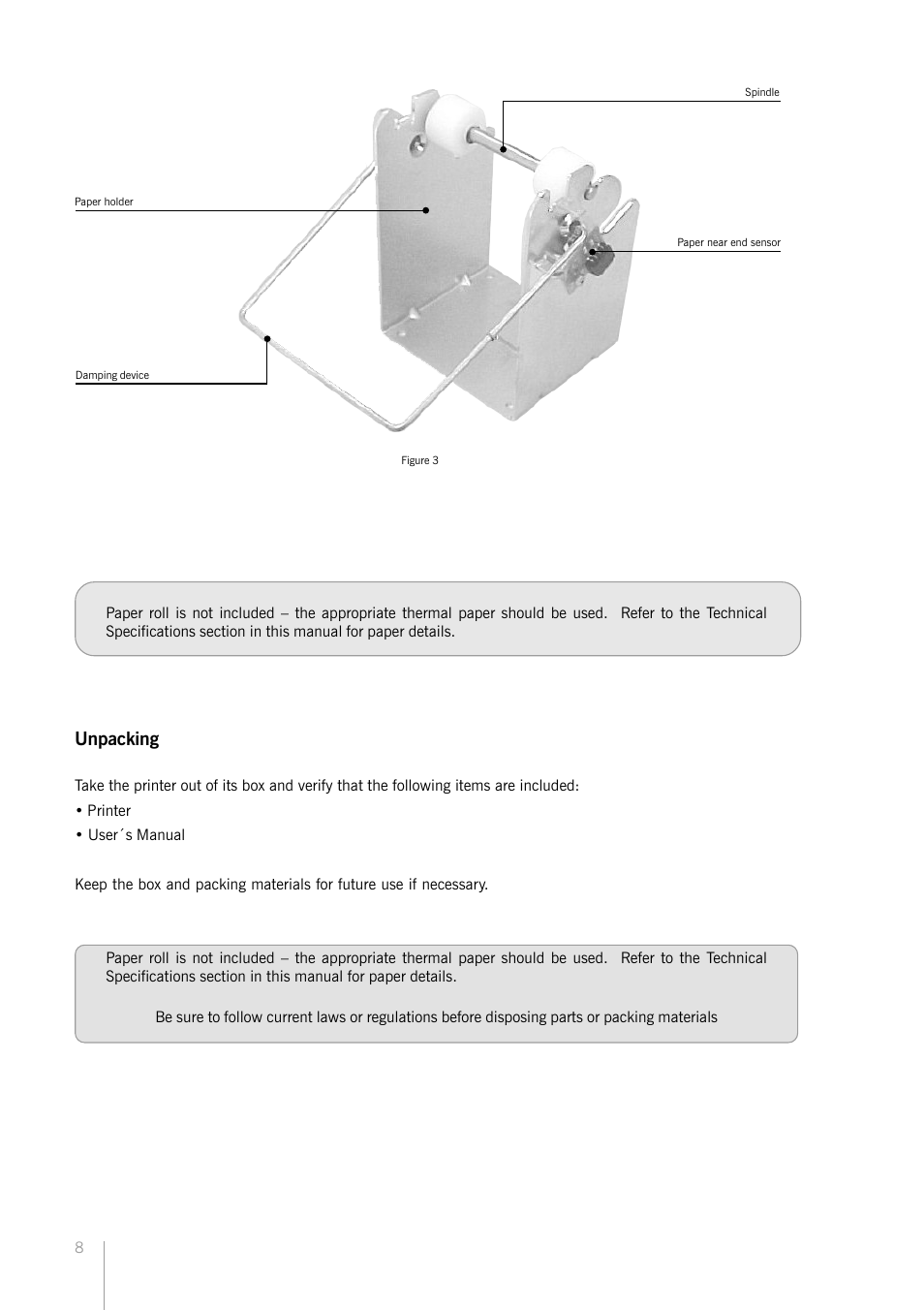 Unpacking | Bematech KC-4112 Rev.1.0 User Manual | Page 8 / 56
