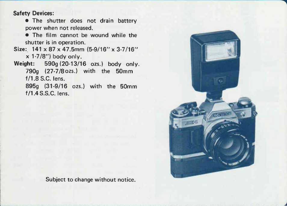 Canon AE-1 User Manual | Page 11 / 138