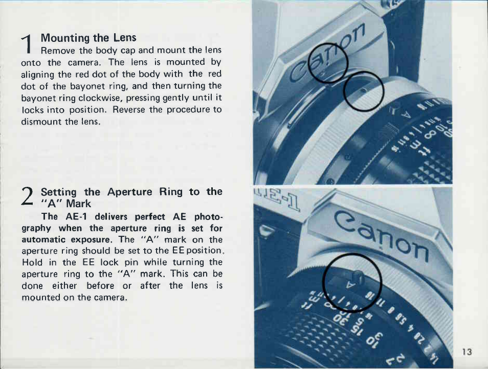Canon AE-1 User Manual | Page 13 / 138