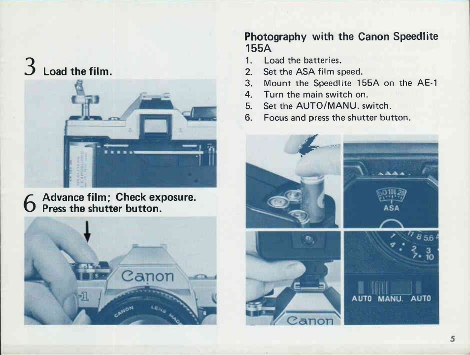 Canon AE-1 User Manual | Page 5 / 138