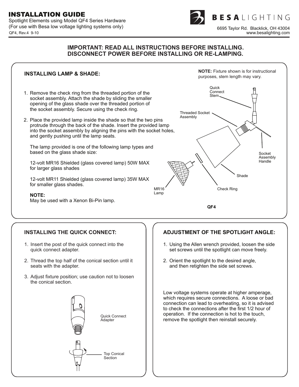 Besa Lighting Andi (Spotlights 12V) User Manual | 1 page