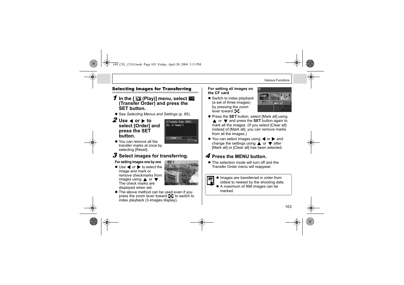 Canon A85 User Manual | Page 105 / 162