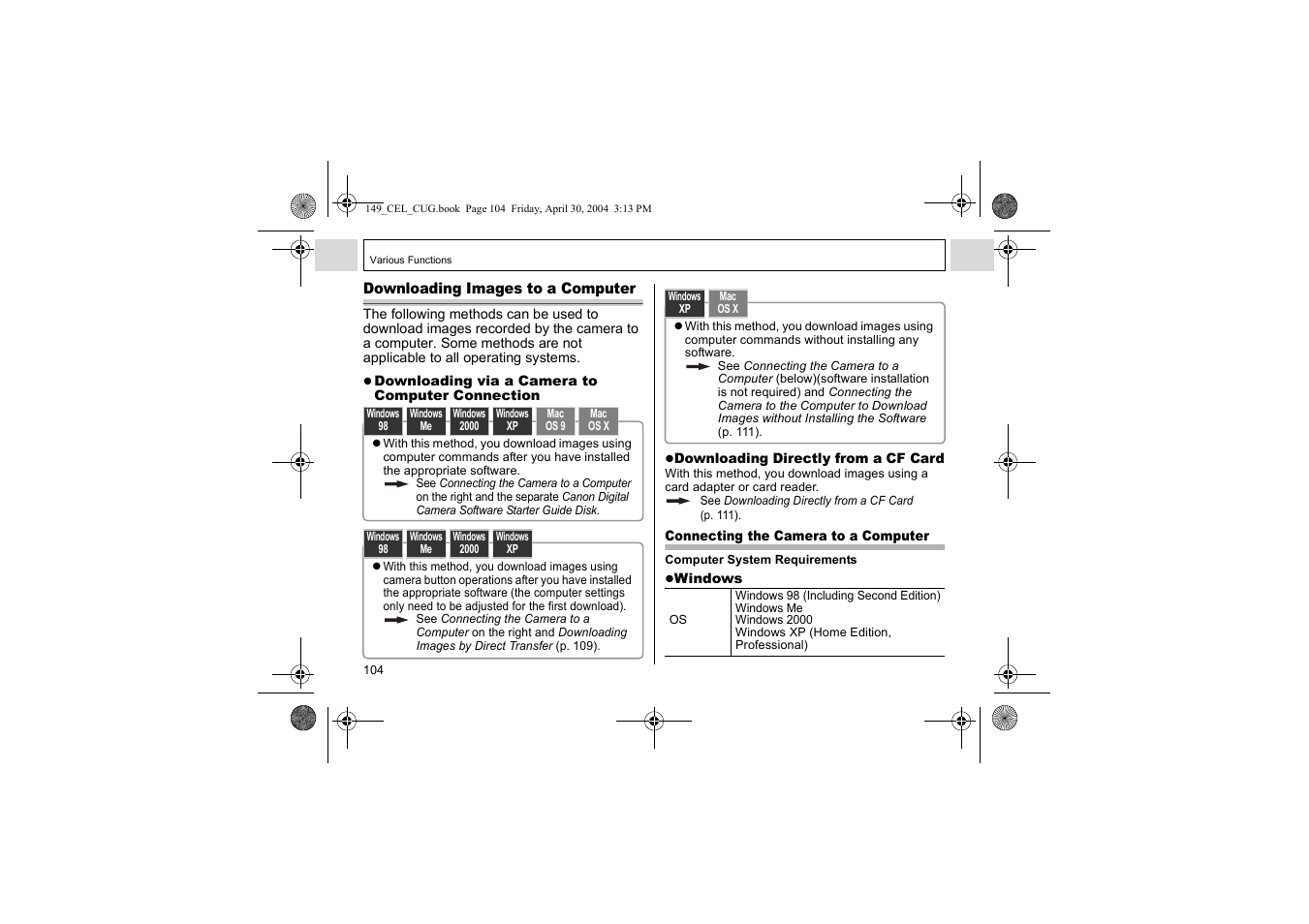 Canon A85 User Manual | Page 106 / 162