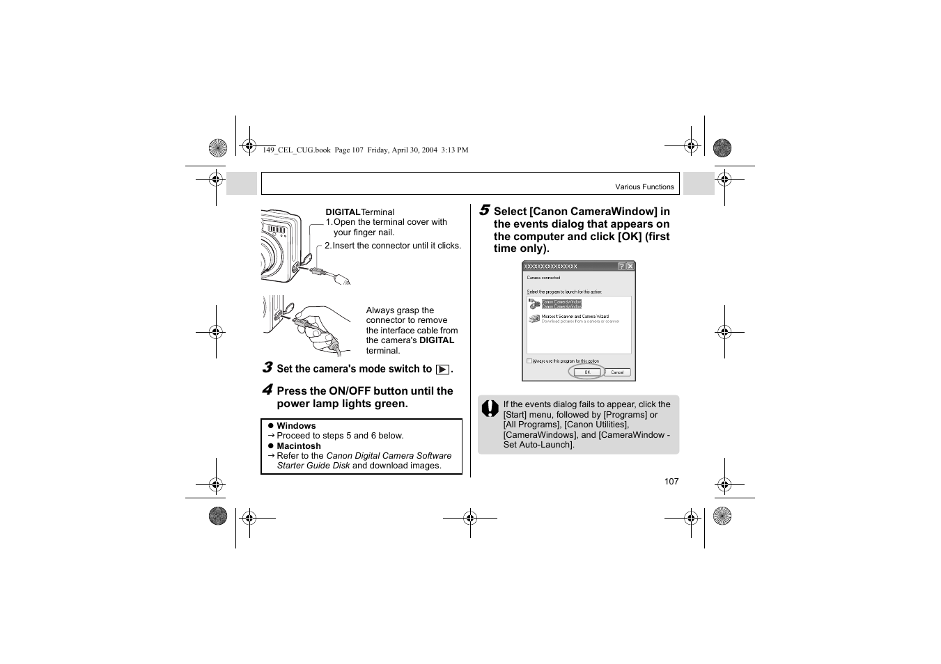 Canon A85 User Manual | Page 109 / 162
