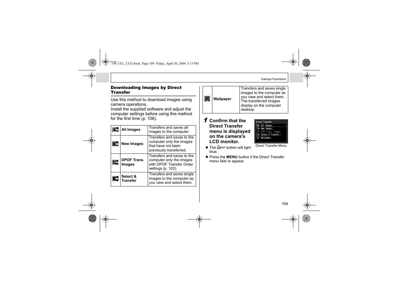 Canon A85 User Manual | Page 111 / 162