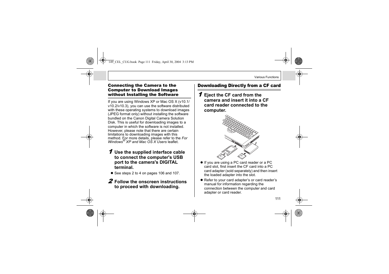 Canon A85 User Manual | Page 113 / 162