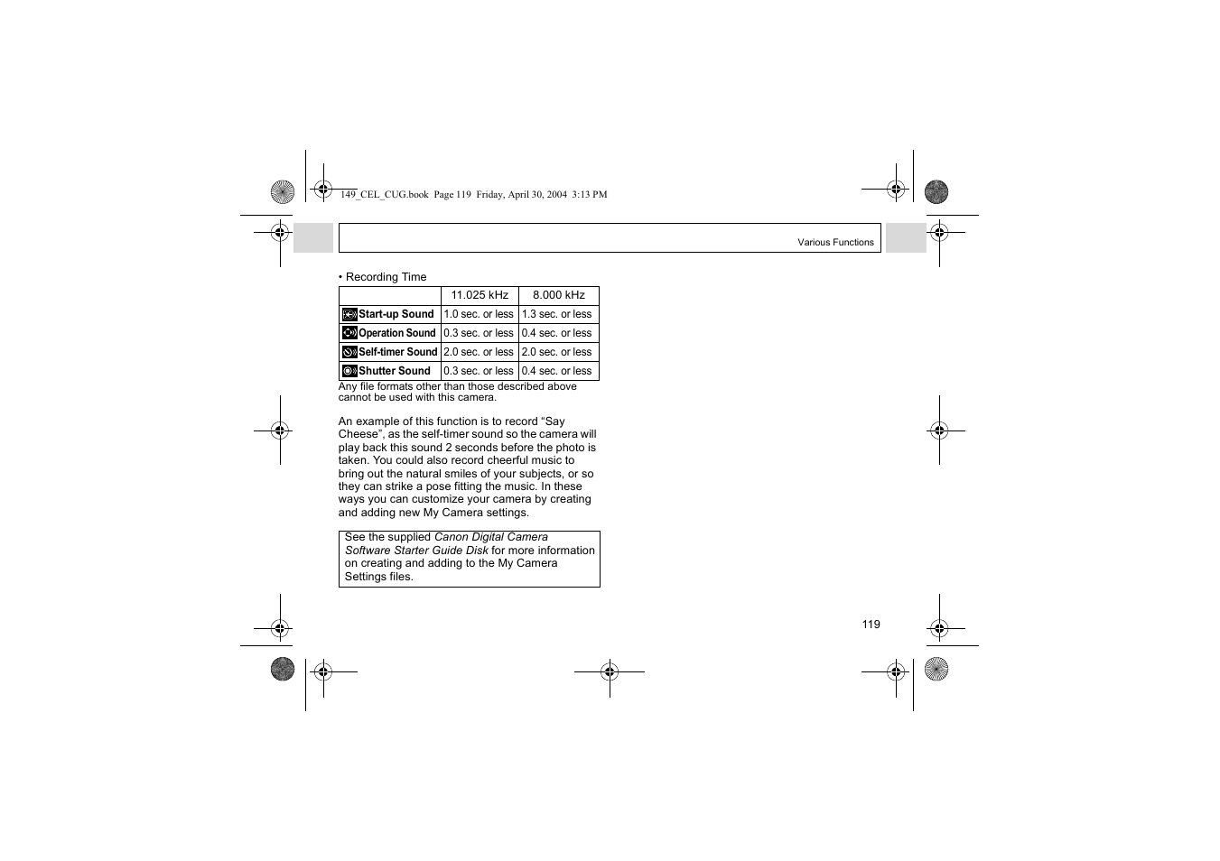 Canon A85 User Manual | Page 121 / 162