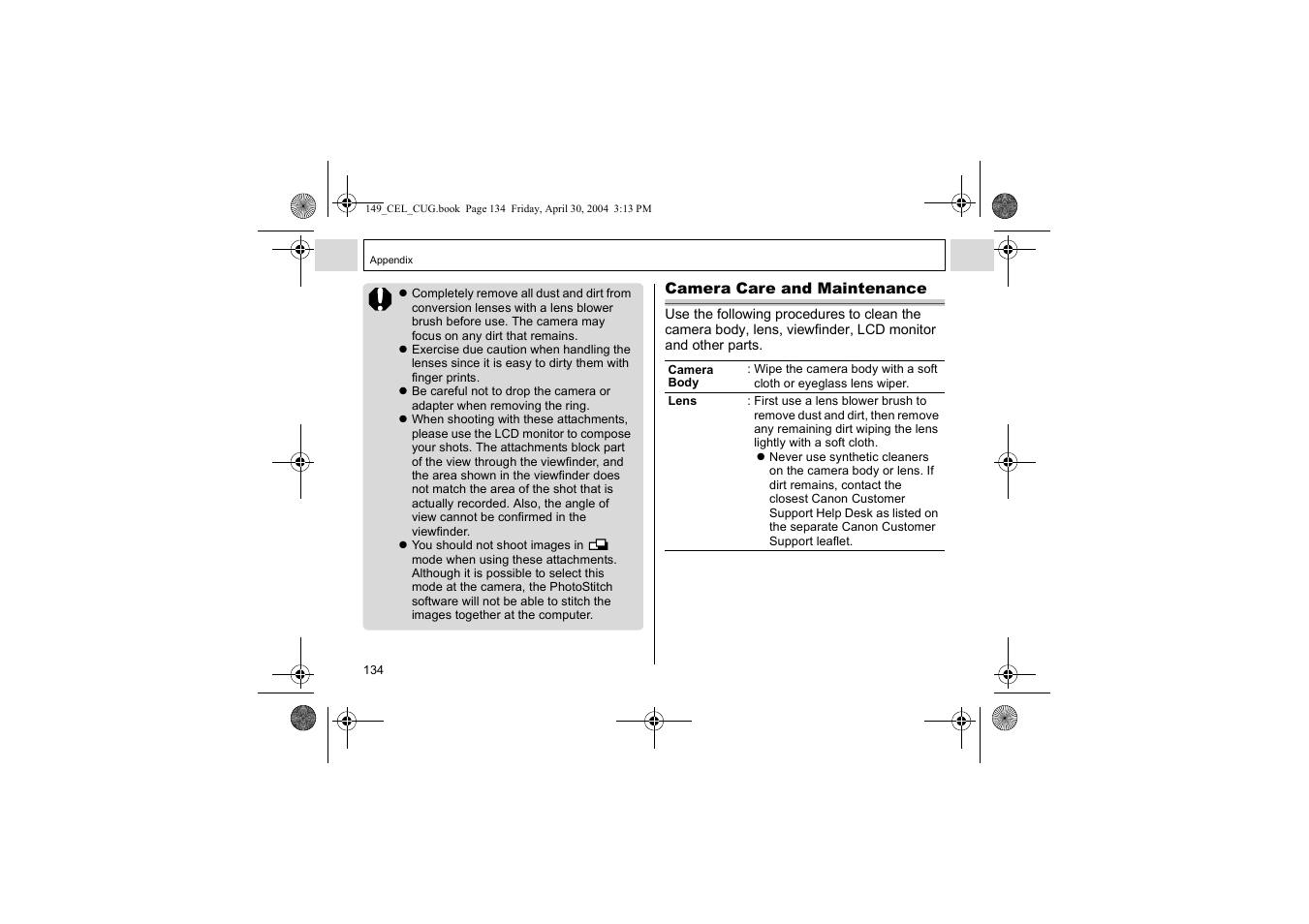 Canon A85 User Manual | Page 136 / 162