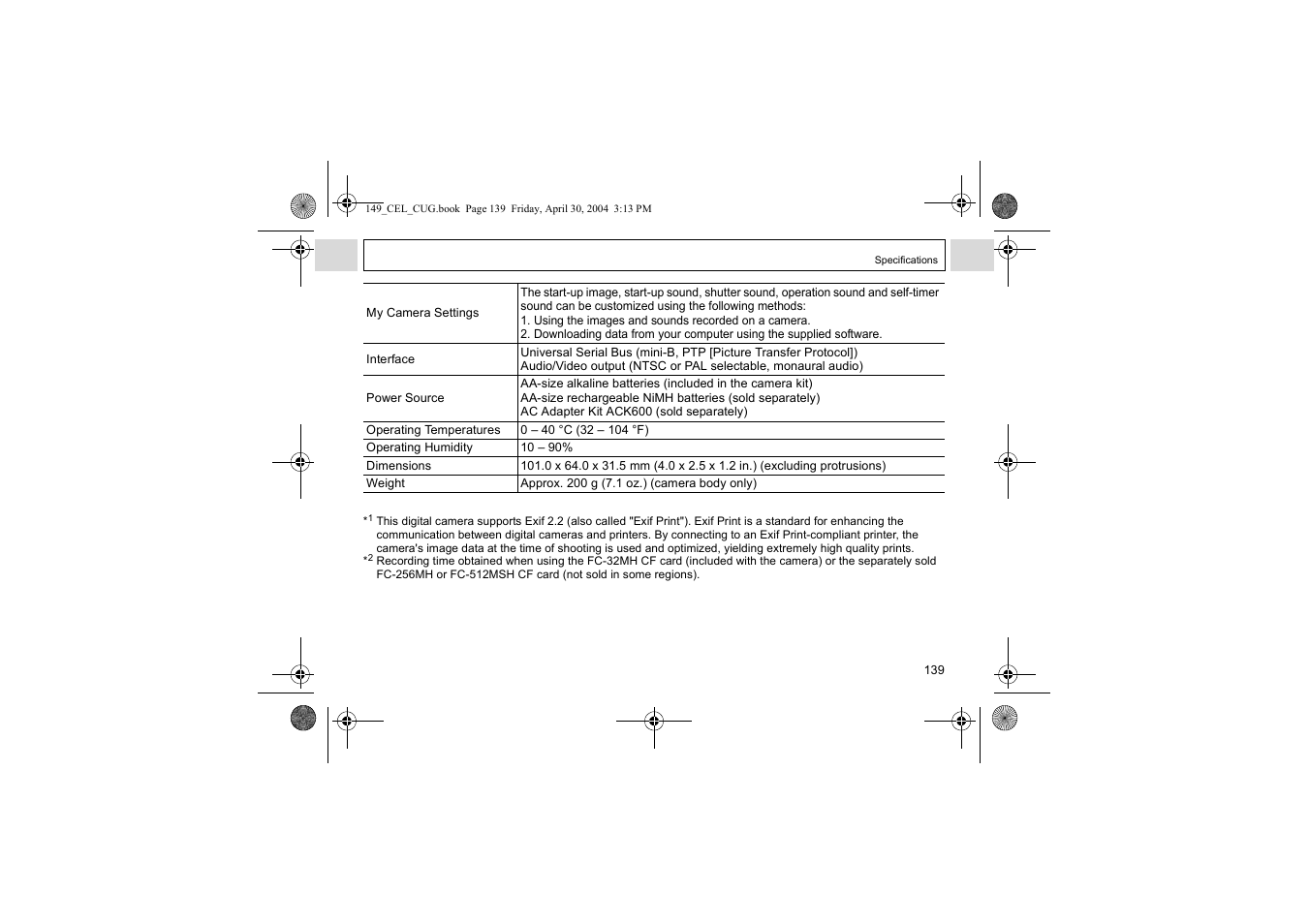 Canon A85 User Manual | Page 141 / 162