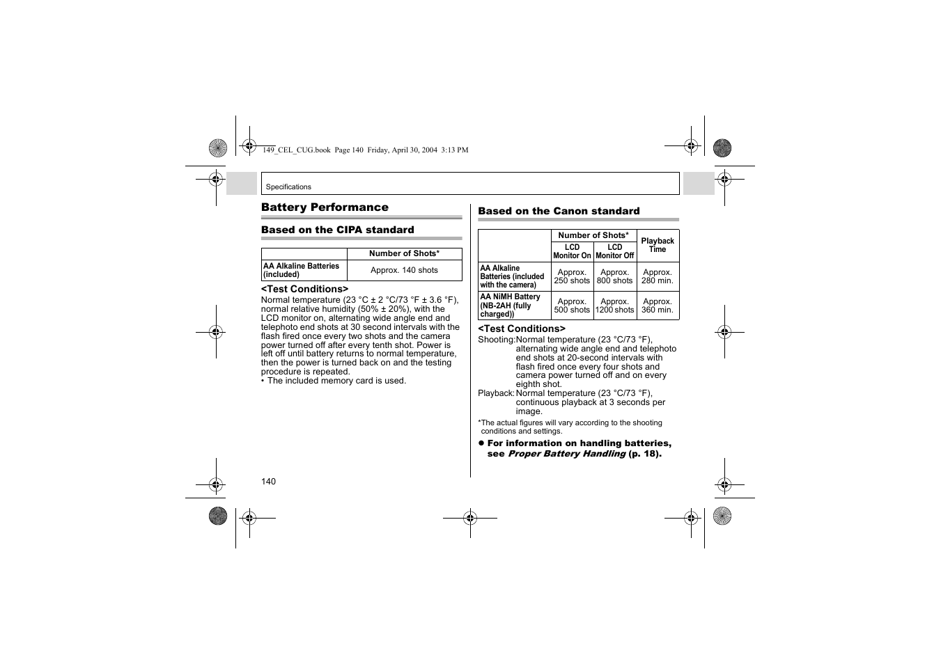 Canon A85 User Manual | Page 142 / 162