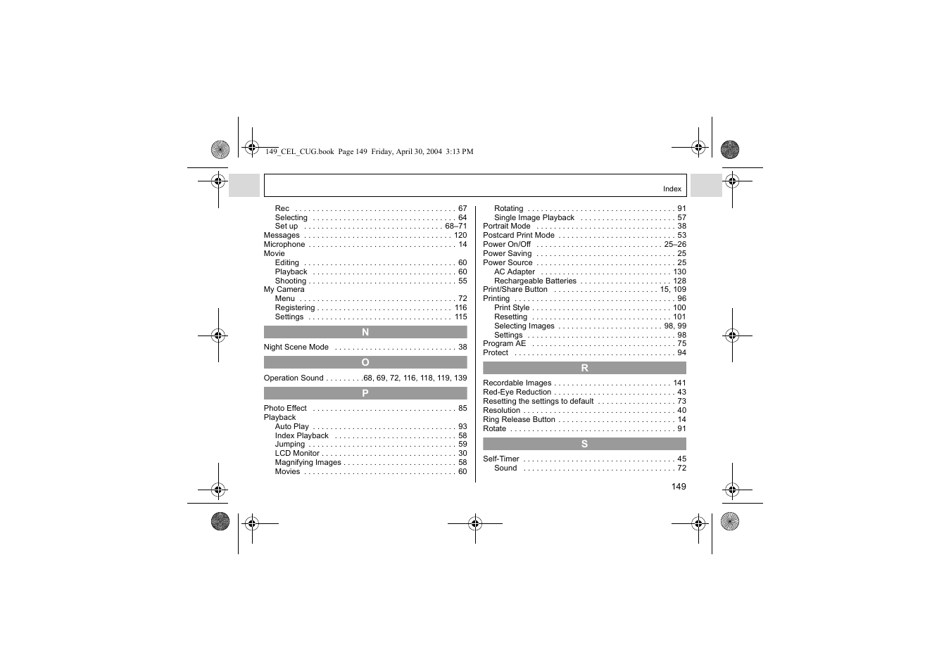 Canon A85 User Manual | Page 151 / 162
