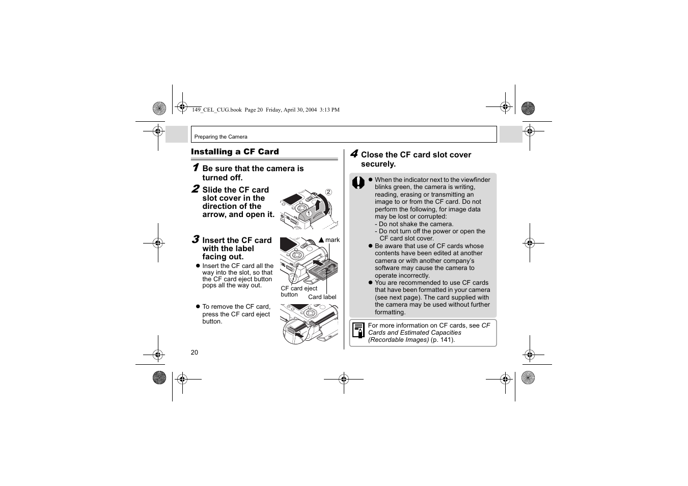 Canon A85 User Manual | Page 22 / 162