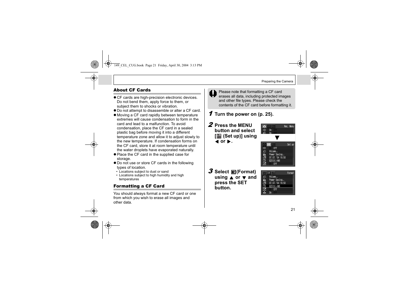 Canon A85 User Manual | Page 23 / 162