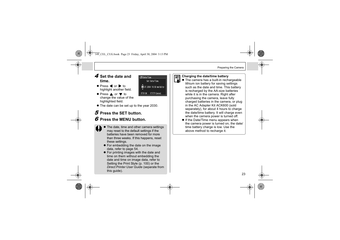 Canon A85 User Manual | Page 25 / 162
