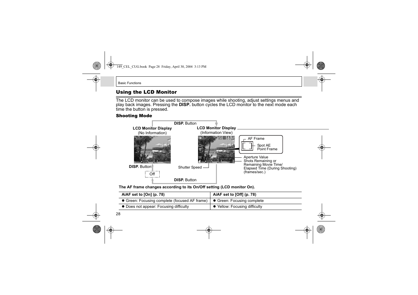 Canon A85 User Manual | Page 30 / 162