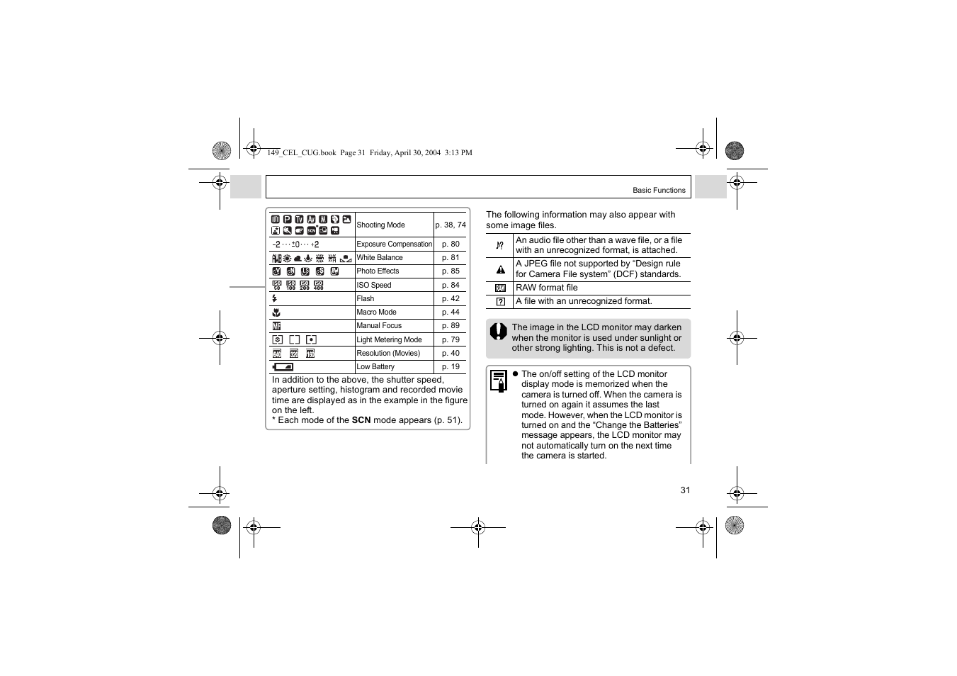 Canon A85 User Manual | Page 33 / 162