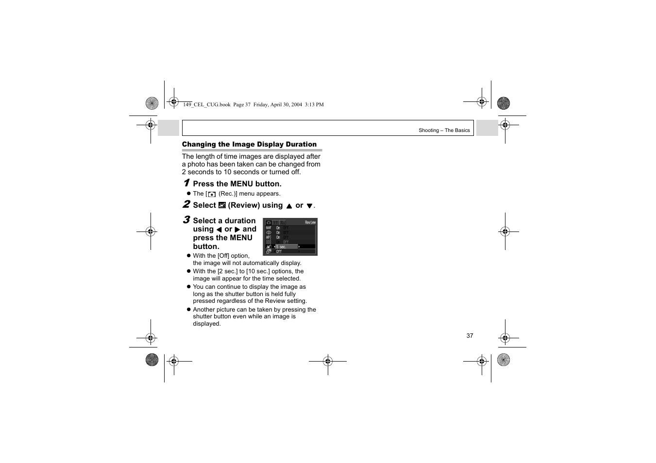 Canon A85 User Manual | Page 39 / 162