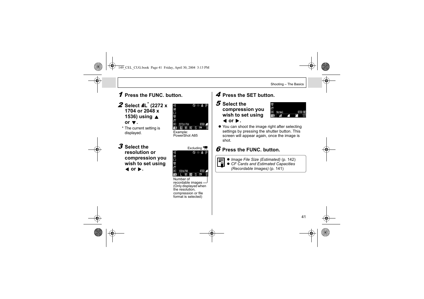 Canon A85 User Manual | Page 43 / 162