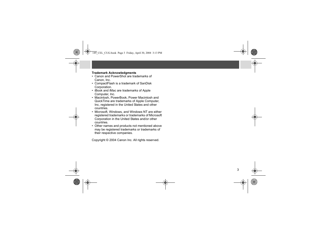 Canon A85 User Manual | Page 5 / 162