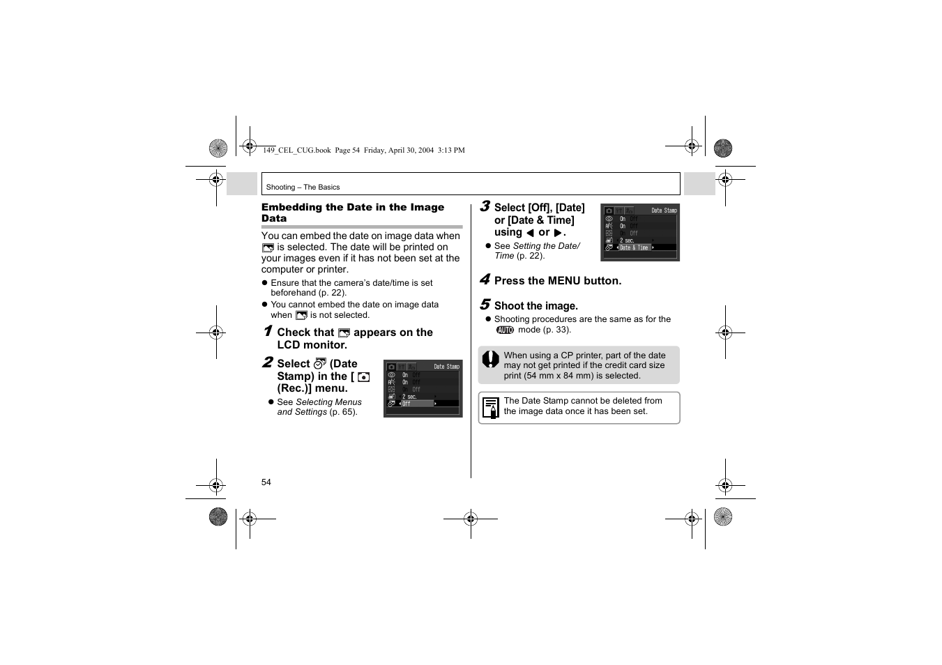 Canon A85 User Manual | Page 56 / 162