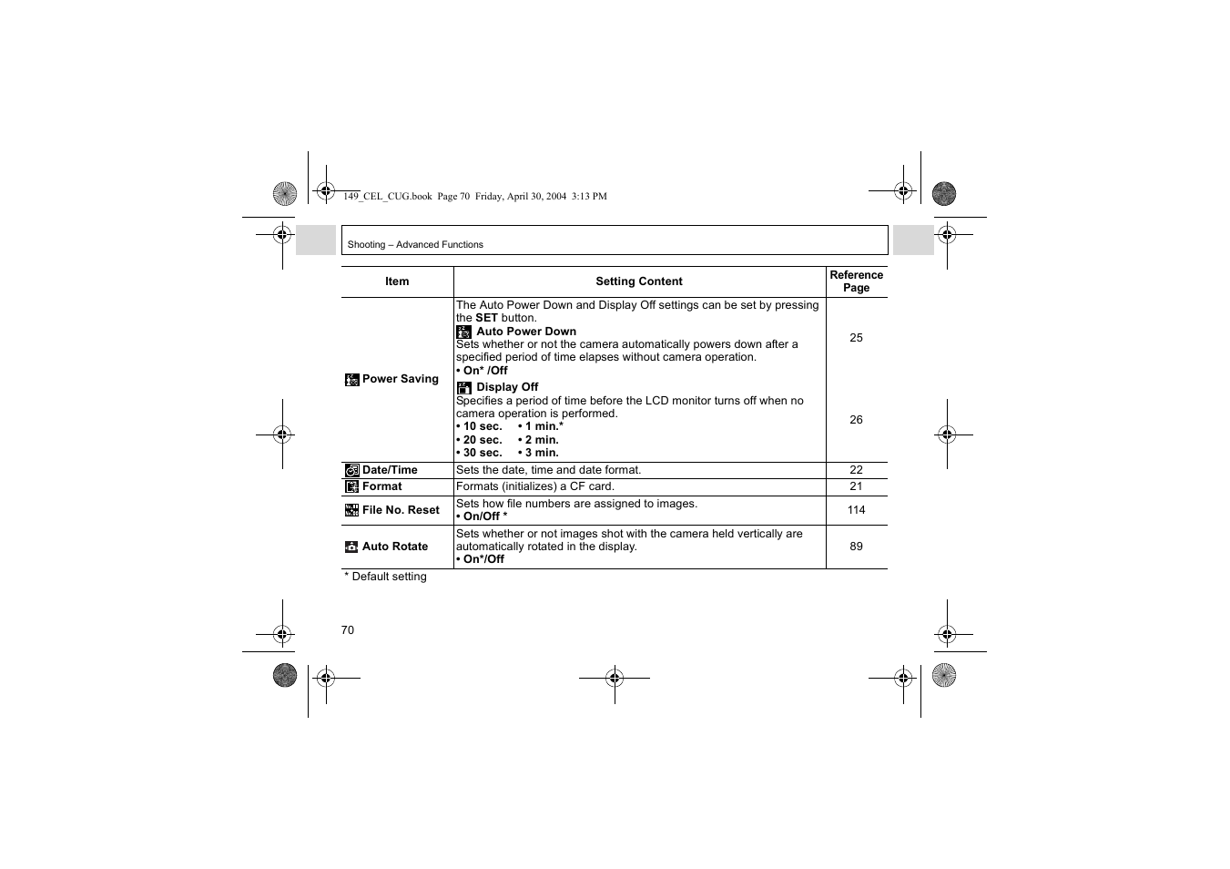 Canon A85 User Manual | Page 72 / 162